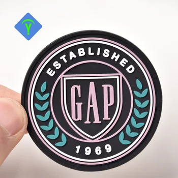PVC Patch Manufacturer Wholesale Custom 3D Embossed Logo Soft PVC Rubber Patches For Clothes