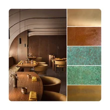 Free Sample Fireproof Copper Wall Panels Rust Board Rusty Iron Board For Interior And Exterior Surface Finishes