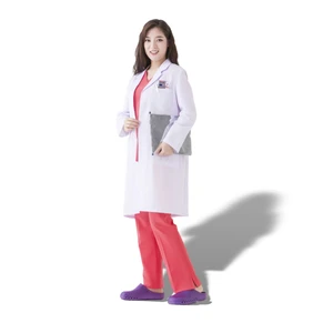 Factory Made High Quality Customized Design White Doctor Uniform Long Sleeve One Button Style White Lab Coat Jacket
