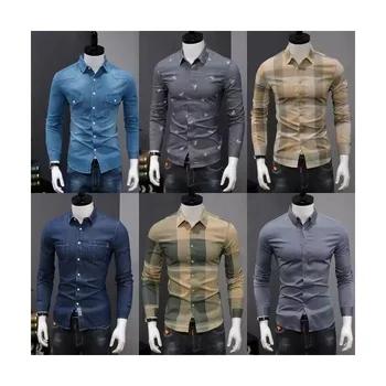 2024 new elastic anti-wrinkle men's plain shirt men's business cotton slim long-sleeved men's custom shirt