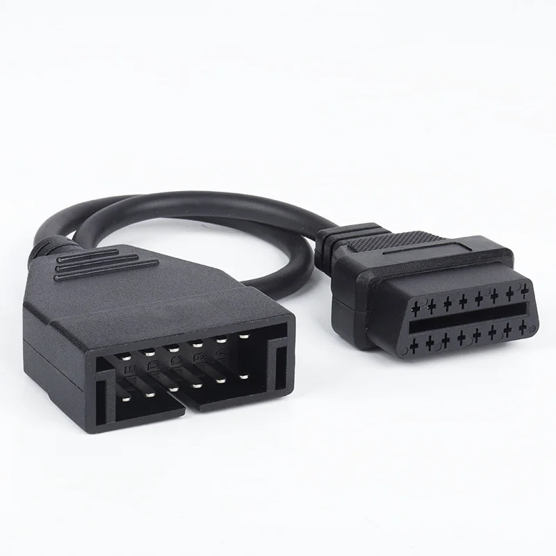 Universal 12 to 16 Pin OBD2 Connection Cable 12 Pin to 16 Pin Obd Extension Cable for Automobile Electronic Devices Machines