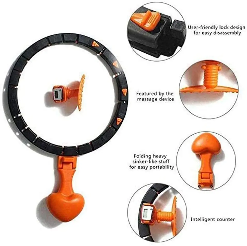 Автоматическое вращение кольцо регулируемое упражнение для похудения умная счетная петля кольцо Hula Съемная фиксированная потеря веса фитнес оборудование