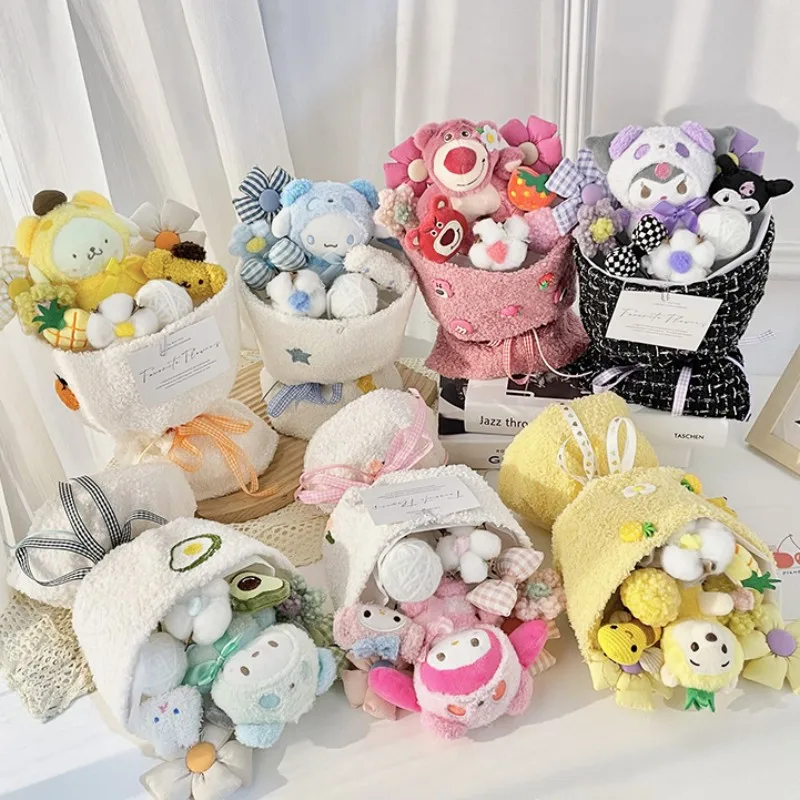 Custom Plush Bouquet Preserved Flower Doll Plush Toy Bouquet Flower