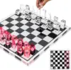 Set di Scacchi in Acrilico Rosa