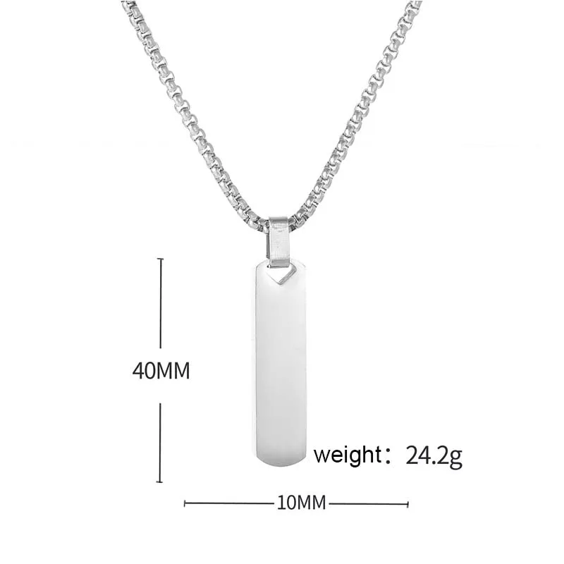 Blank Stamp Engraved Pendant