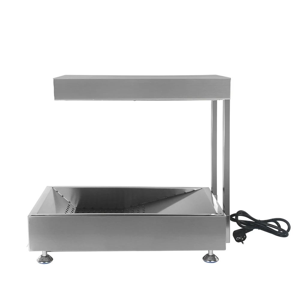 GZKITCHEN Commercial Churros Warmer Showcase Potato Chips Fried Chicken Electric Food Display Cabinet Warming Showcase 220V - Image 5