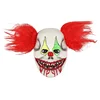 Flesh color Horror Mask with Red Hair 1
