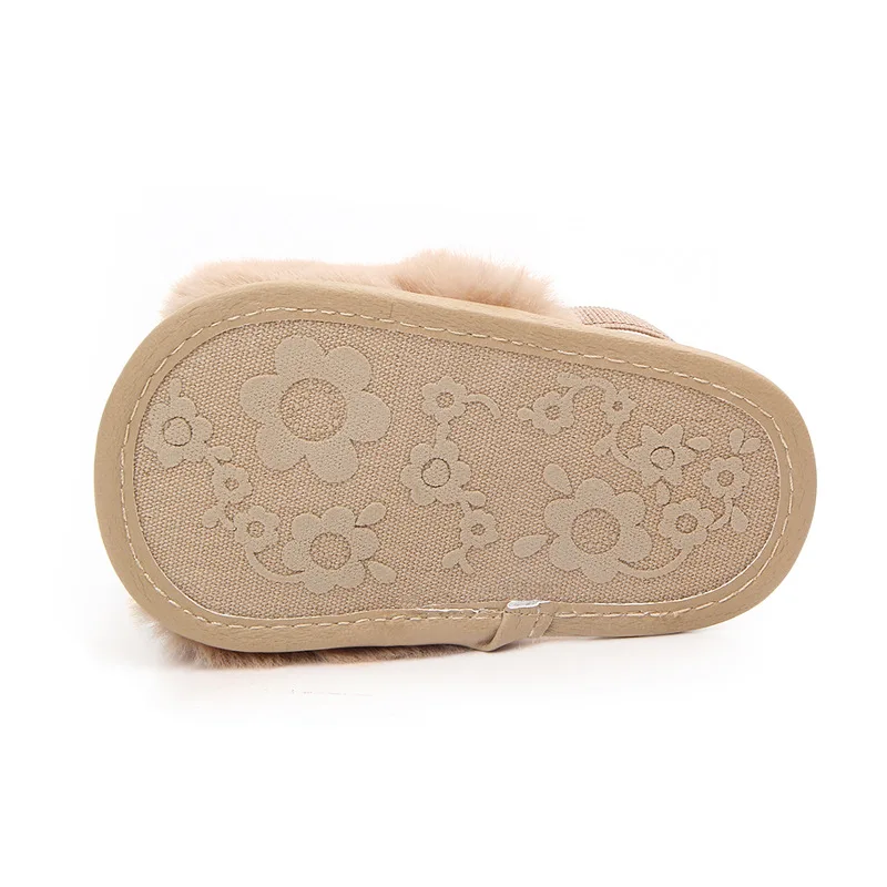 Оптовая продажа; Детские с накладкой поверх каблука; Сандалии меховой отделкой для девочек; Сезон лето модные милые детские пушистые тапочки От 0 до 1 года босоножки на