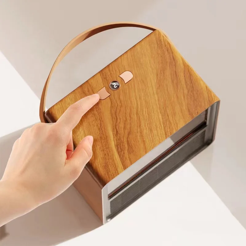 New Retro Feeling Heater Household Small Desktop Electric Heater Simulation Flame Portable Heater Winter Atmosphere Feeling 7