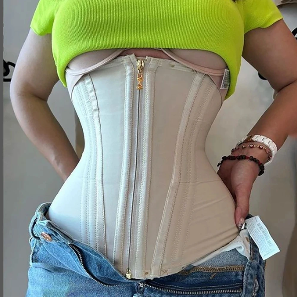 Girdle Waist Trainer Double Compression Bbl Fajas Colombian Oem Body Shaper Tummy Control Sheath
