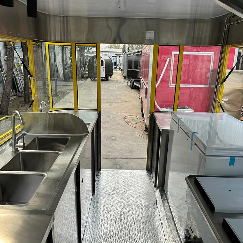 fully equipped bbq fast food van truck mobile cart trailer food trucks for sale details