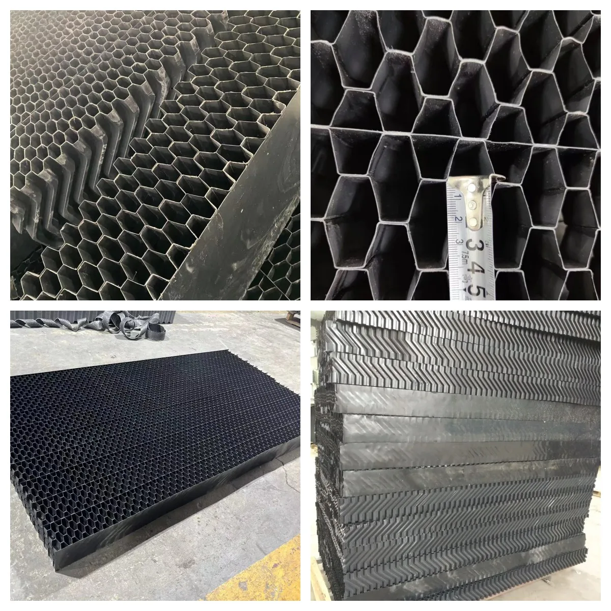 TEP130 Polypropylene Drop Eliminator TER130 Drop Separator 2400x600x125mm Cooling Tower Cellular Drift Eliminator Droplet