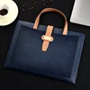 D1011 - Upgraded Document Bag (Laptop Holder) - Dark Blue (Double Layer Storage, Handle Included)