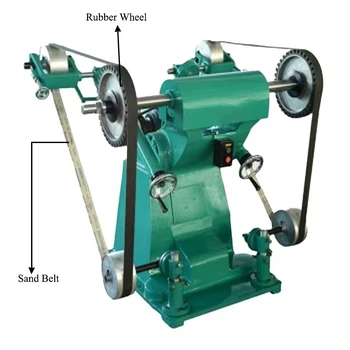 Double side surface hand buffing and polishing grinding machine with abrasive belt for hardware tap metal knife grinder grinding