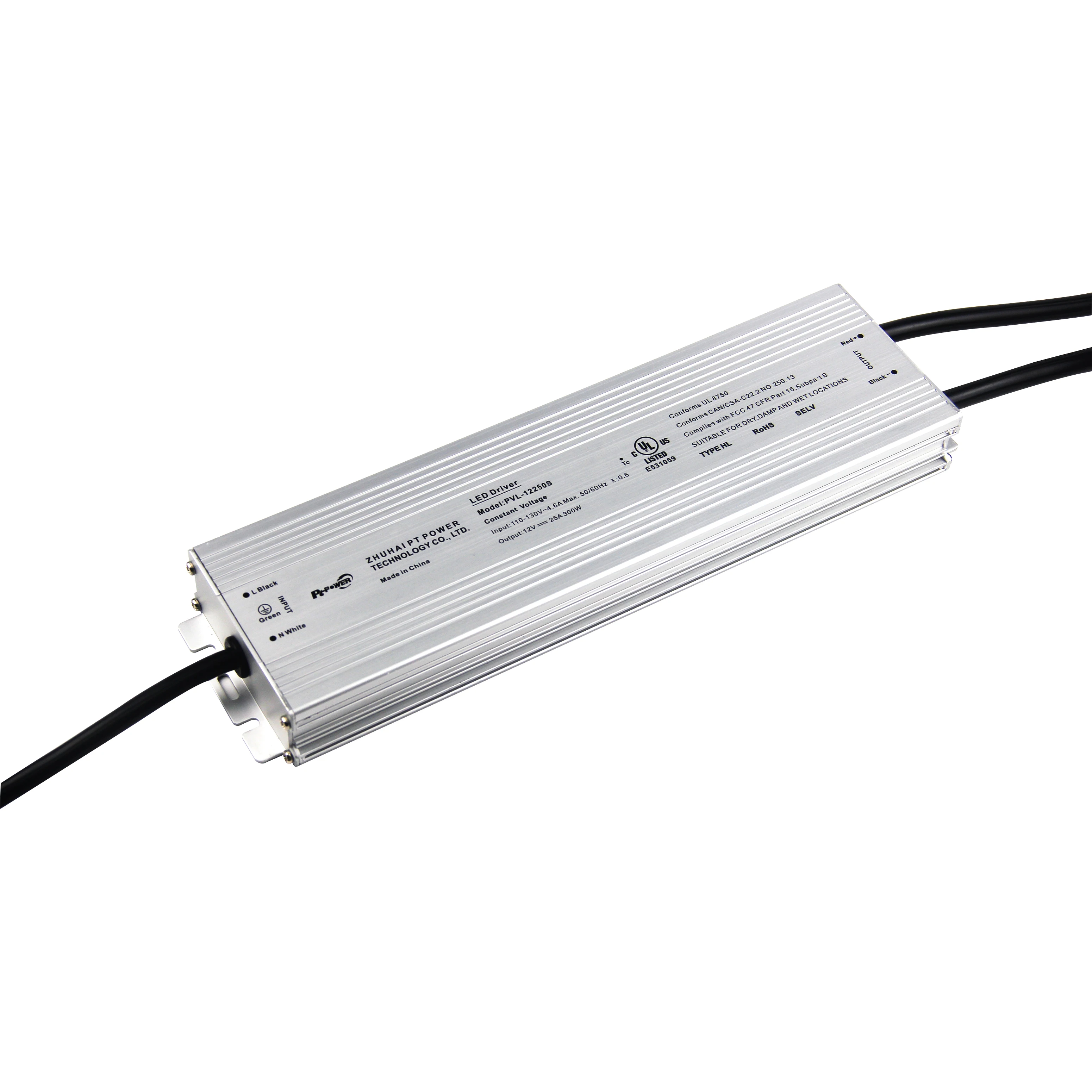 UL 상장 12V 250W 초박형 알루미늄 케이스 LED 드라이버 Pt POWER에 의한 LED 조명용 방수 정전압|  Alibaba.com