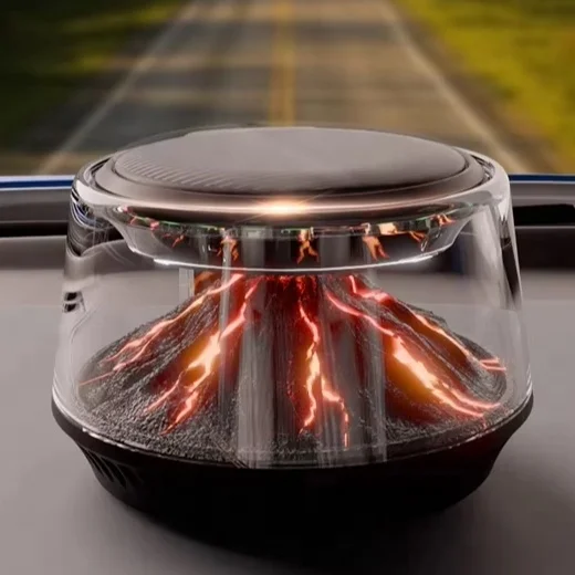 High-End Car Aromatherapy Diffuser Volcano Iceberg View Cloud Fog Decorative Interior Air Purifier for Vehicle