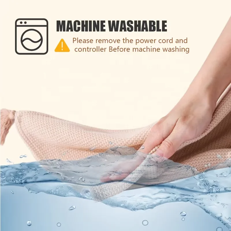 Electric Heated Shawl Warmer Blanket with Graphene Heating Elements Three-Speed USB-Powered Heating for Vehicles Outdoor Camping 7
