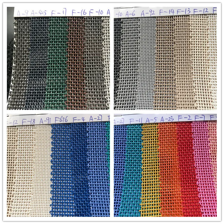 Width 152 cm Textilinene Woven Mesh 80 PVC 20 Polyester Warp Knitting Plastic Net Fabric for Outdoor Chair Beach Seats Curtain