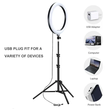 2022 Dimmable 10 Inch 16 Color Photography Lighting Led RGB Ring Light,ring Light with Tripod Stand detail image