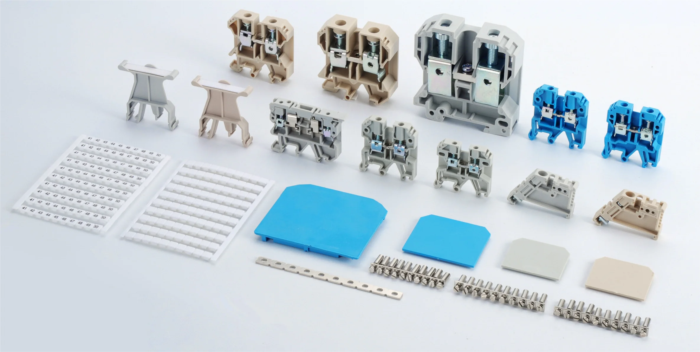 PT-2.5 PA66 800V 24A Feed Through Din Rail Plastic Brass Push in ...