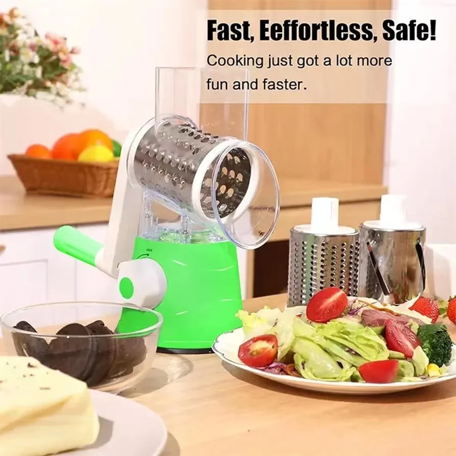 Kitchen Accessories 3 In 1 Rotary Cheese Grater Machine Vegetable