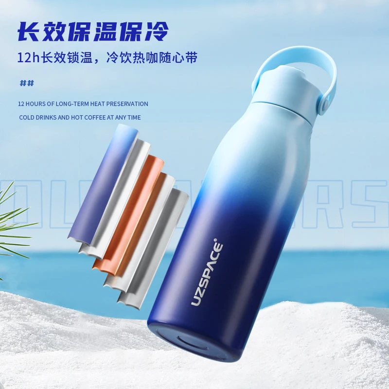 Uzspace Newest 1000ml 32oz Insulated Stainless Steel Gradient Colour ...