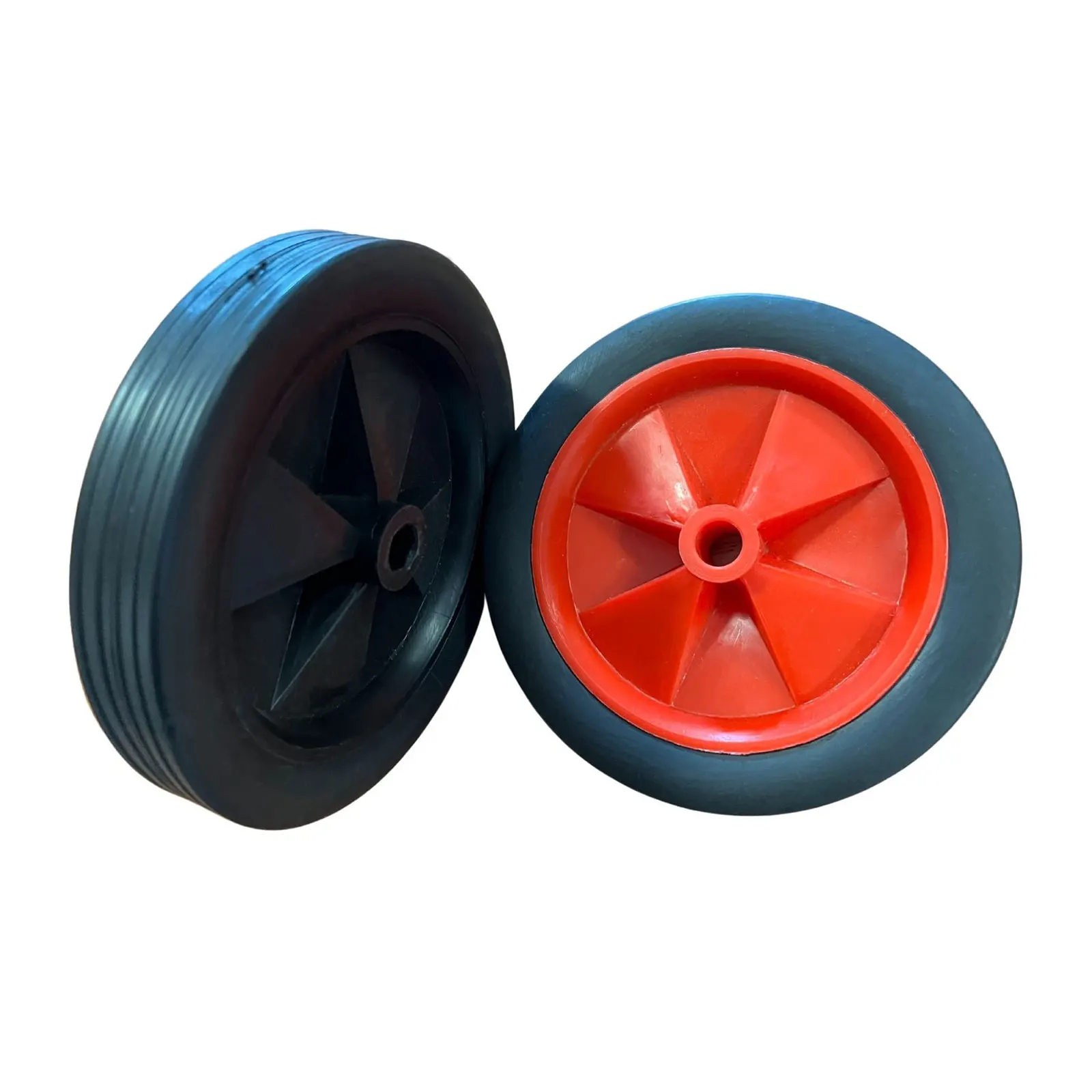 PVC0501 5.5x1 inch Solid Plastic PVC Wheels, for Utility Garden Spreader Hand Tool Trolley Cart Lawn Mower