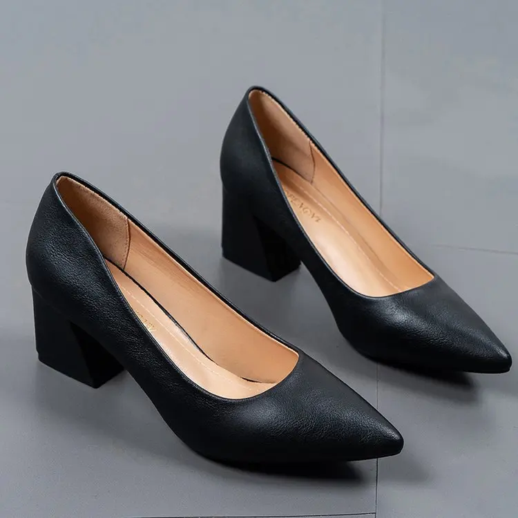 Wholesale Pointy Toe Office Shoes Women Low Heel Woman Shoes Working In ...