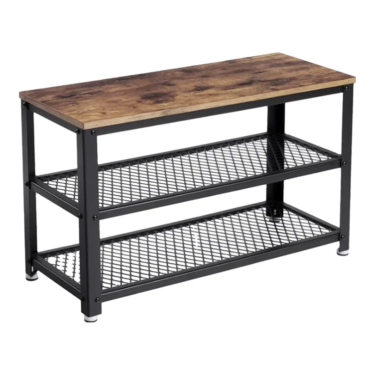Simple Multilayer Metal Shoe Cabinet Economical Indoor Storage Door for Small Space Dustproof Entrance Stool Small Shoe Rack