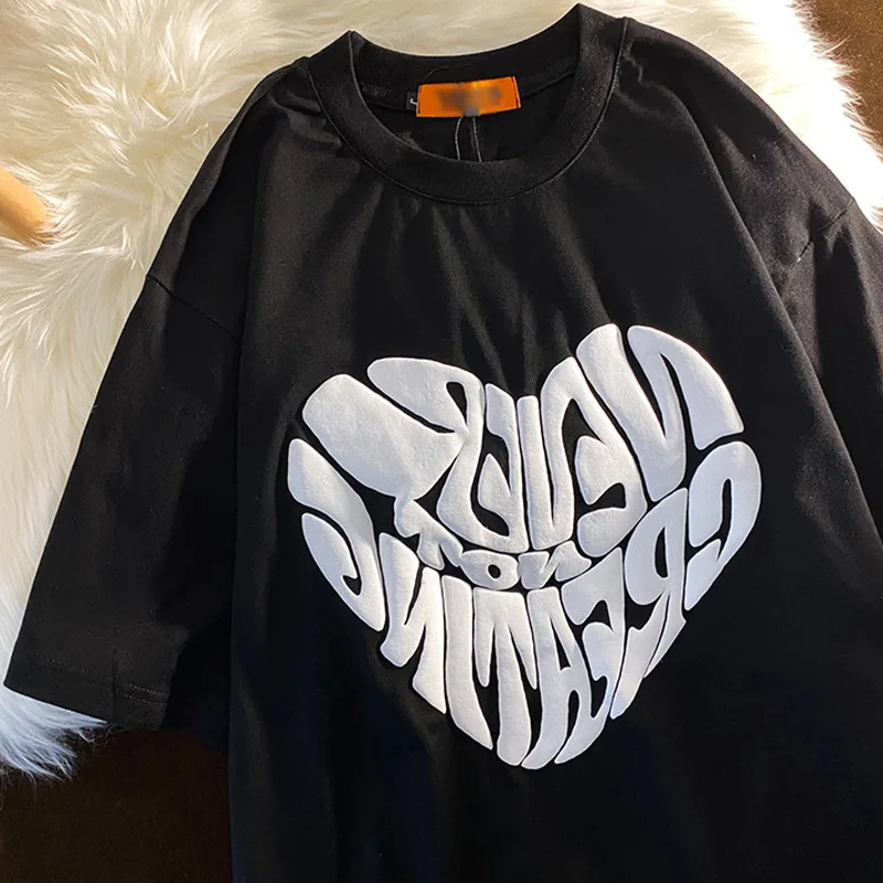 Custom Tshirts By 3d Puff Printing Of Different Weights Of Cotton T
