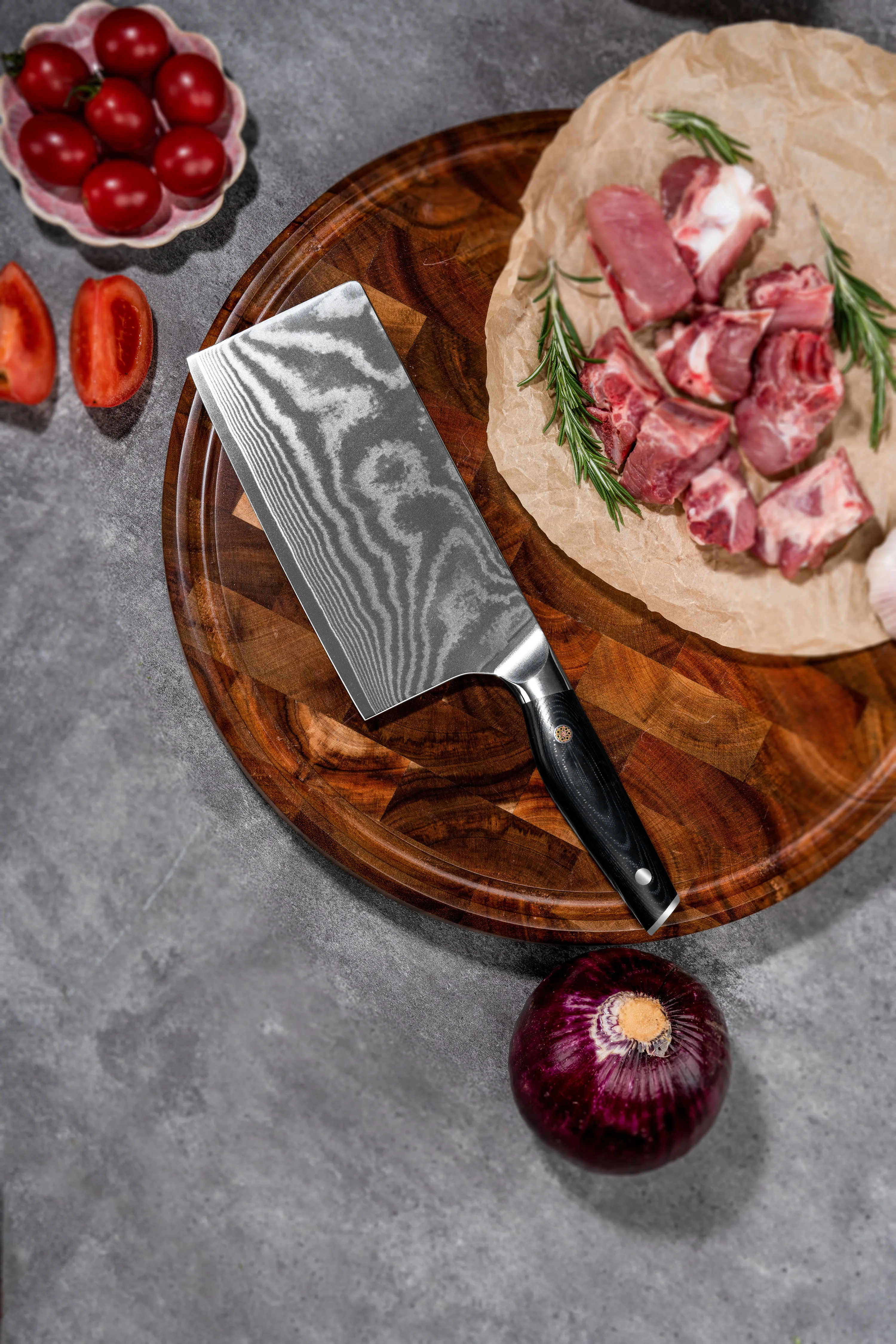 JJ 67-Layer VG10 Damascus Stainless Steel Japanese Chef Knife Set 8-Inch Kitchen Knives for Cutting Meat Metal Material