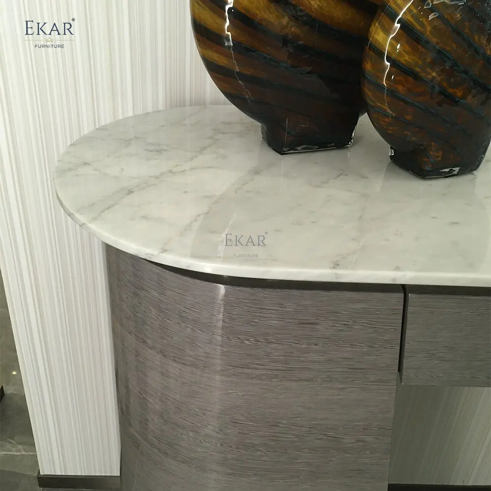 product ekar furniture luxury furniture console table modern marble top storage console table-61