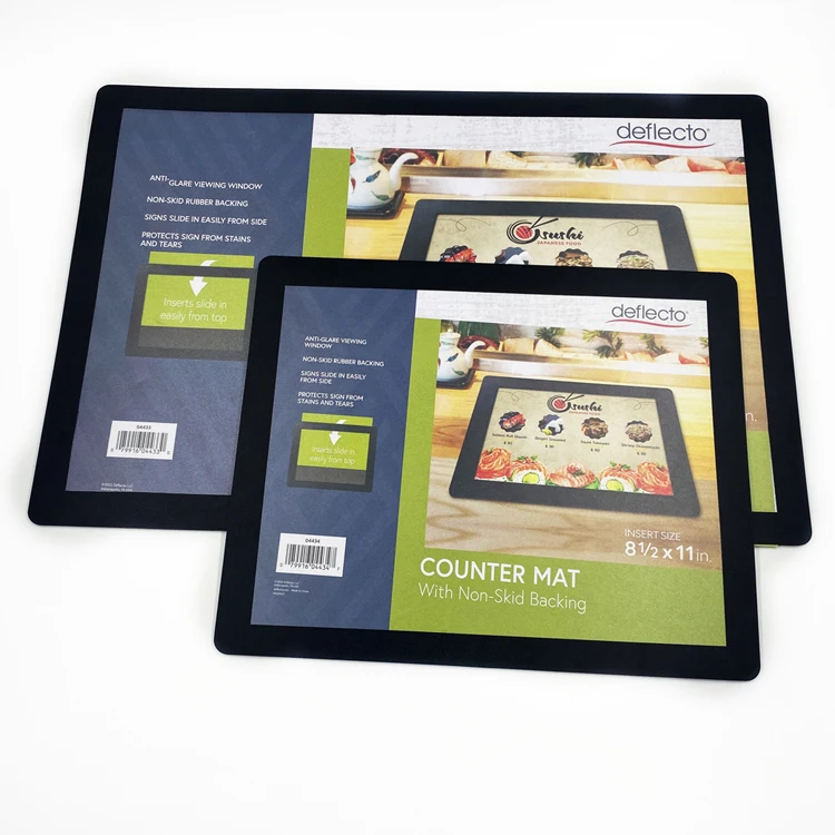 A2 A3 A4 Custom Size Interchangeable Desk Window Counter Mat With Photo Insert for Advertising