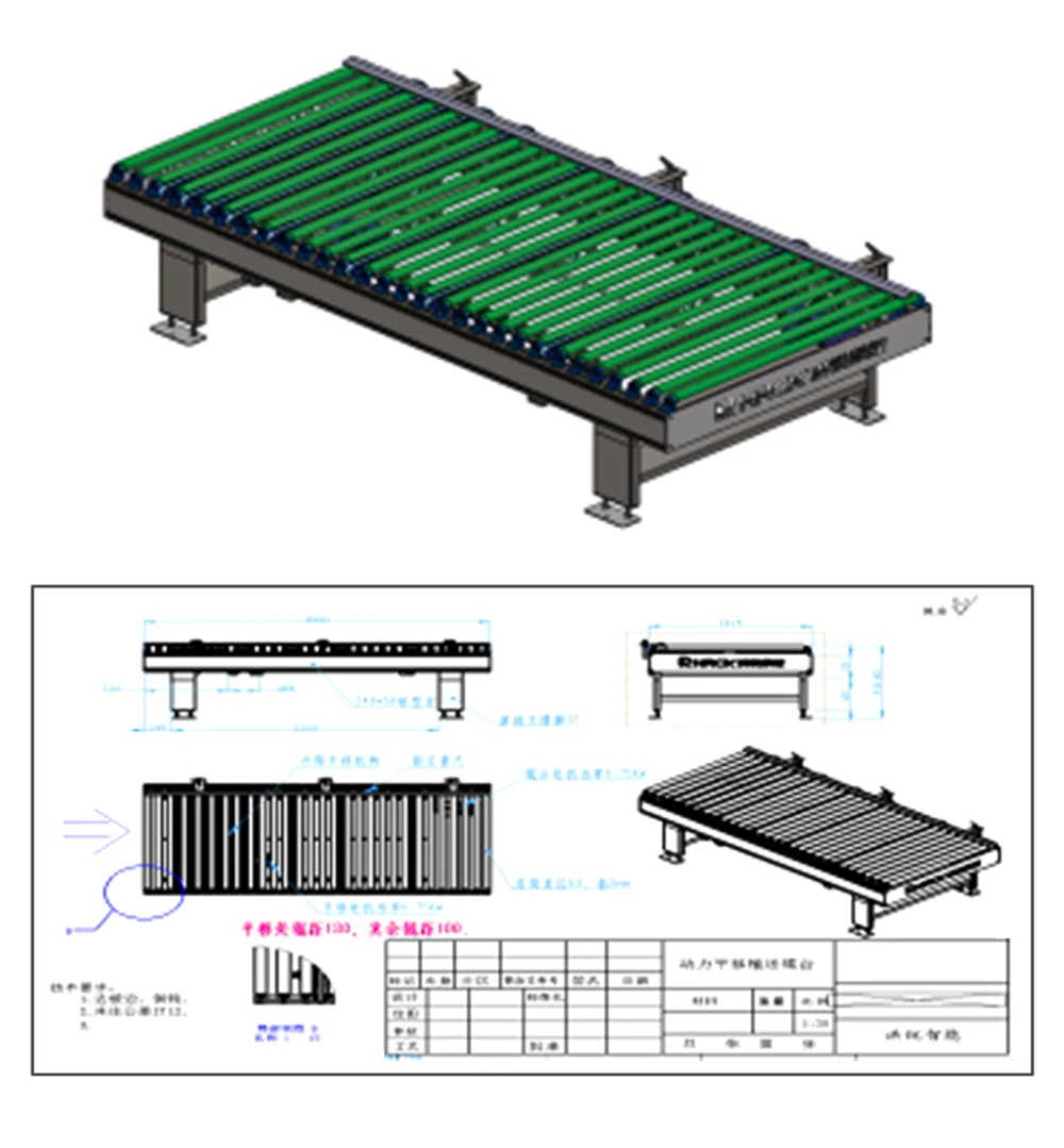 Hongrui high-quality power roller conveyor translation machine details