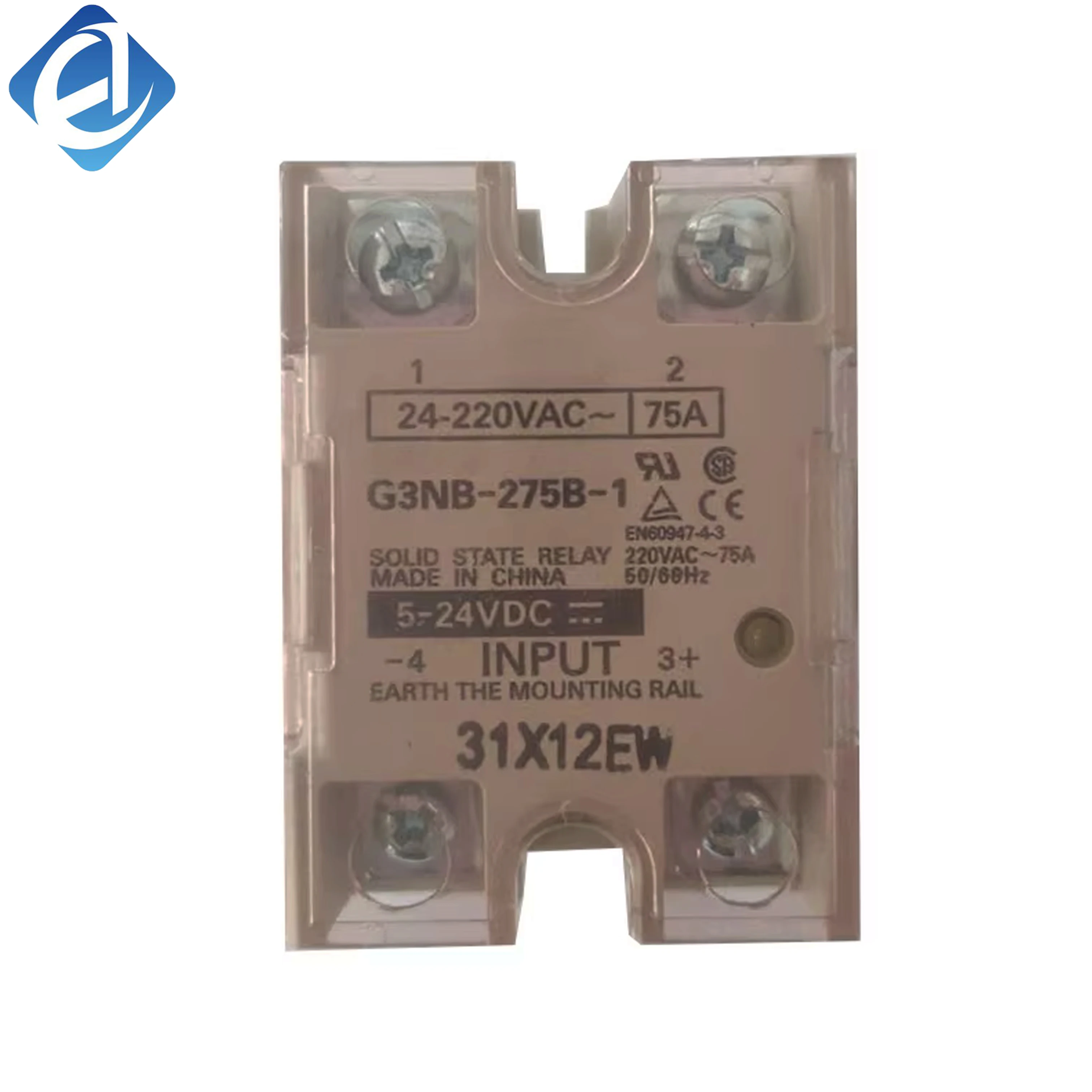 New Original Omron G3NB-275B-1 series SSR, 75A high current. Equipped with zero-crossing switching, no noise or mechanical wear. Stable and long-lasting, ideal for industrial heaters, motors and high-power load on-off control.
