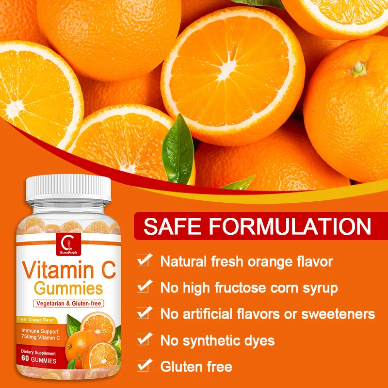 Vitamin C Fudge VC Energy Gummies VC supplement Daily For Adults and children 60pcs