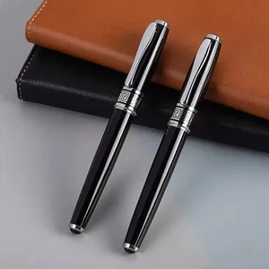 Black Luxury Heavy Customized Logo Fat Big Metal Roller Pen
