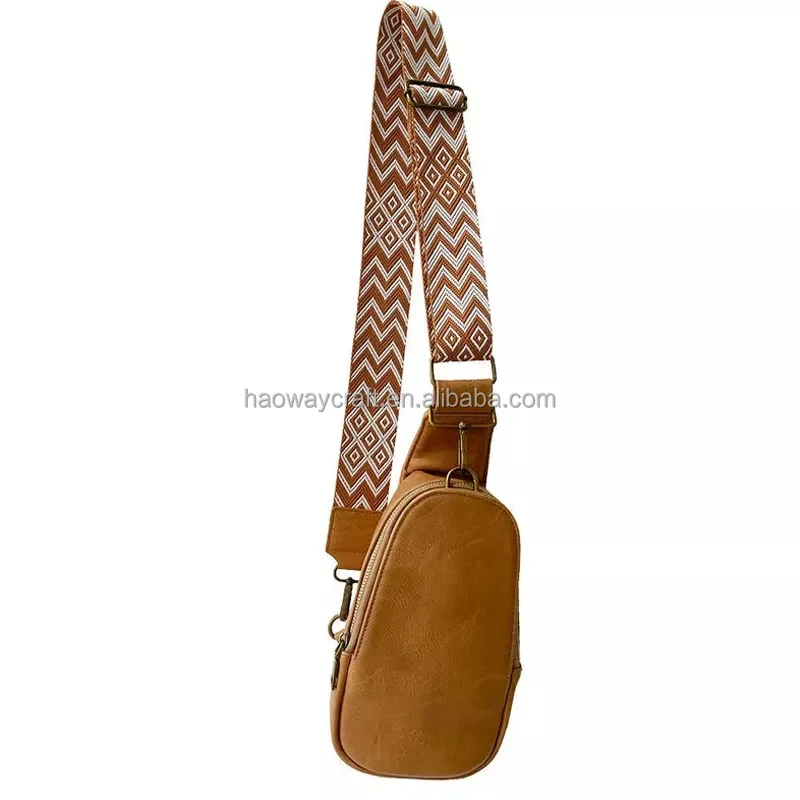 Wholesale Custom Monogram Leather Sling Bag Women Ladies Crossbody
