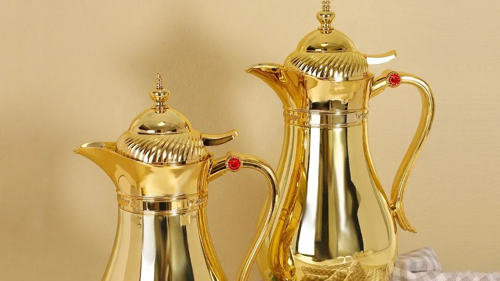 Wujo Customized Arabic Thermos Dallah Coffee Pot Flask 24 Hour Keep Hot