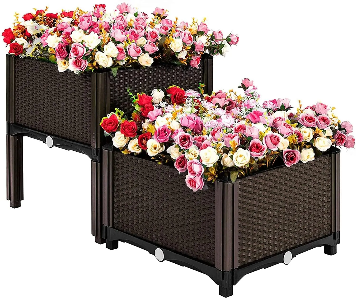 The Newest Rectangular Kit Vegetables Planting Container Raised Garden Bed for Vegetable Growing