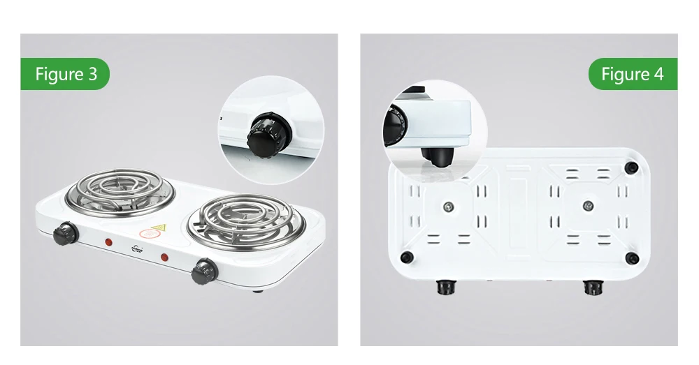 Andong High Quality 2 Burner 2000w Electric Stove Home Kitchen Hot