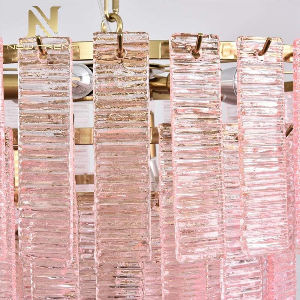 CPL-456 Large Multi-Tiered Murano Glass Chandelier – Luxury Long Suspension Light for Staircase & Foyer