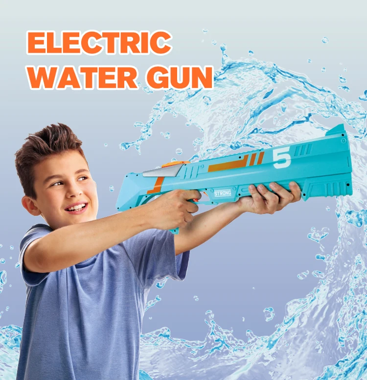 Water Battle Electric Water Gun Automatic Water Squirt Guns Long Range ...