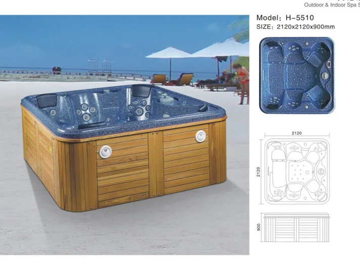 Luxury 4-6 Person Acrylic Shell Hot Tub - Smartmak Spa