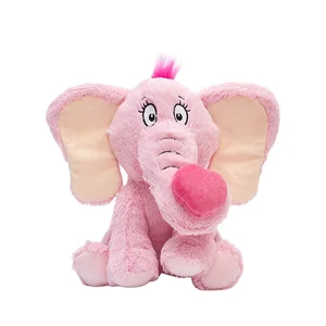 Valentine's Day Cute Elephant Plush Toy Soft Stuffed Animal with PP Cotton Filling Gift