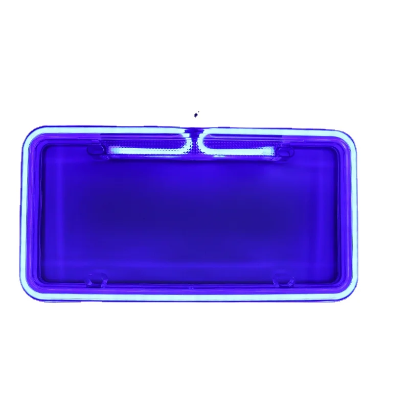 12inch*6inch Lighted Licence Plate Frame Colourful Lighted Licence Plate Frame for USA/Canada