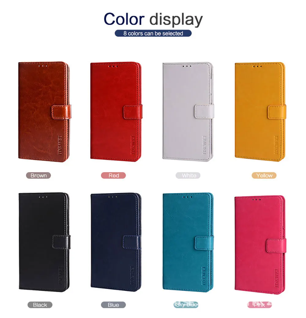 PU Leather Card Wallet Mobile Phone Case Matte Skin Feel Soft Cell Phone Cover  For Alcatel 1B details