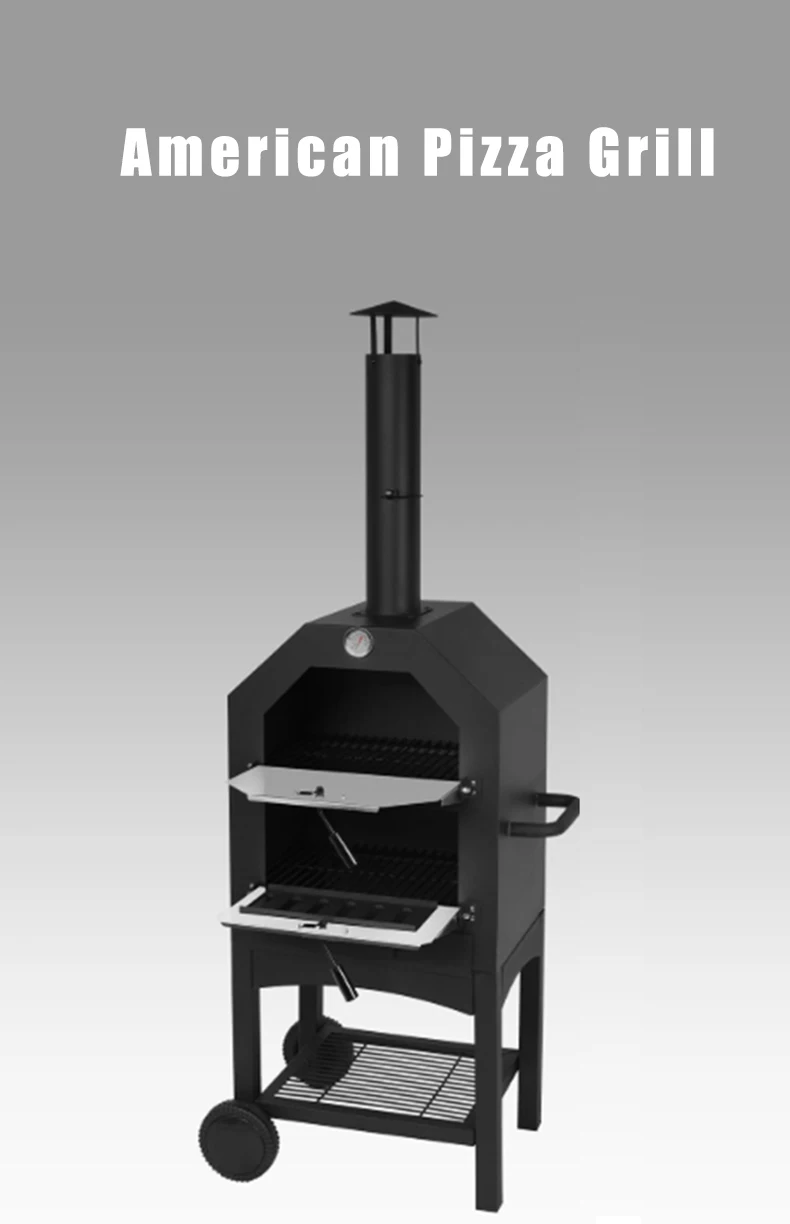 Commercial Outdoor 13 Inch Double Layer Wood Fire Pizza Maker Pizza