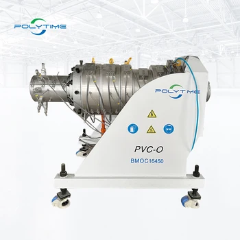 Polytime 90-250mm Twin Screw PVC-O Pipe Extruder Machine OPVC Pipe Extrusion Line Core Screw Bearing Motor Engine PLC Gearbox