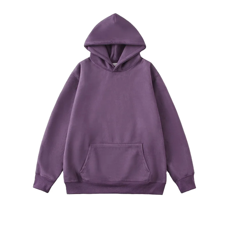 2025 Wholesale Direct Sale No String Hoodies 400 Gsm Hoodie Khaki Plain  Color Hoodies